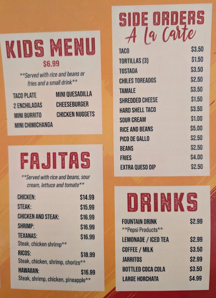 Rico's Mexican Restaurant Menu image 4